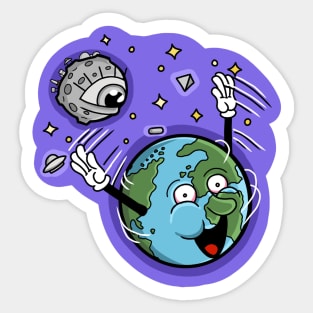 Moon watcher Sticker